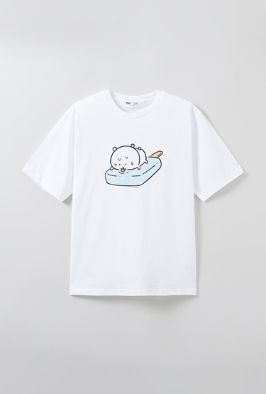 [담곰이] 시원하담곰 반팔 티셔츠(GRAPHIC WHITE)_SPRLE37U02